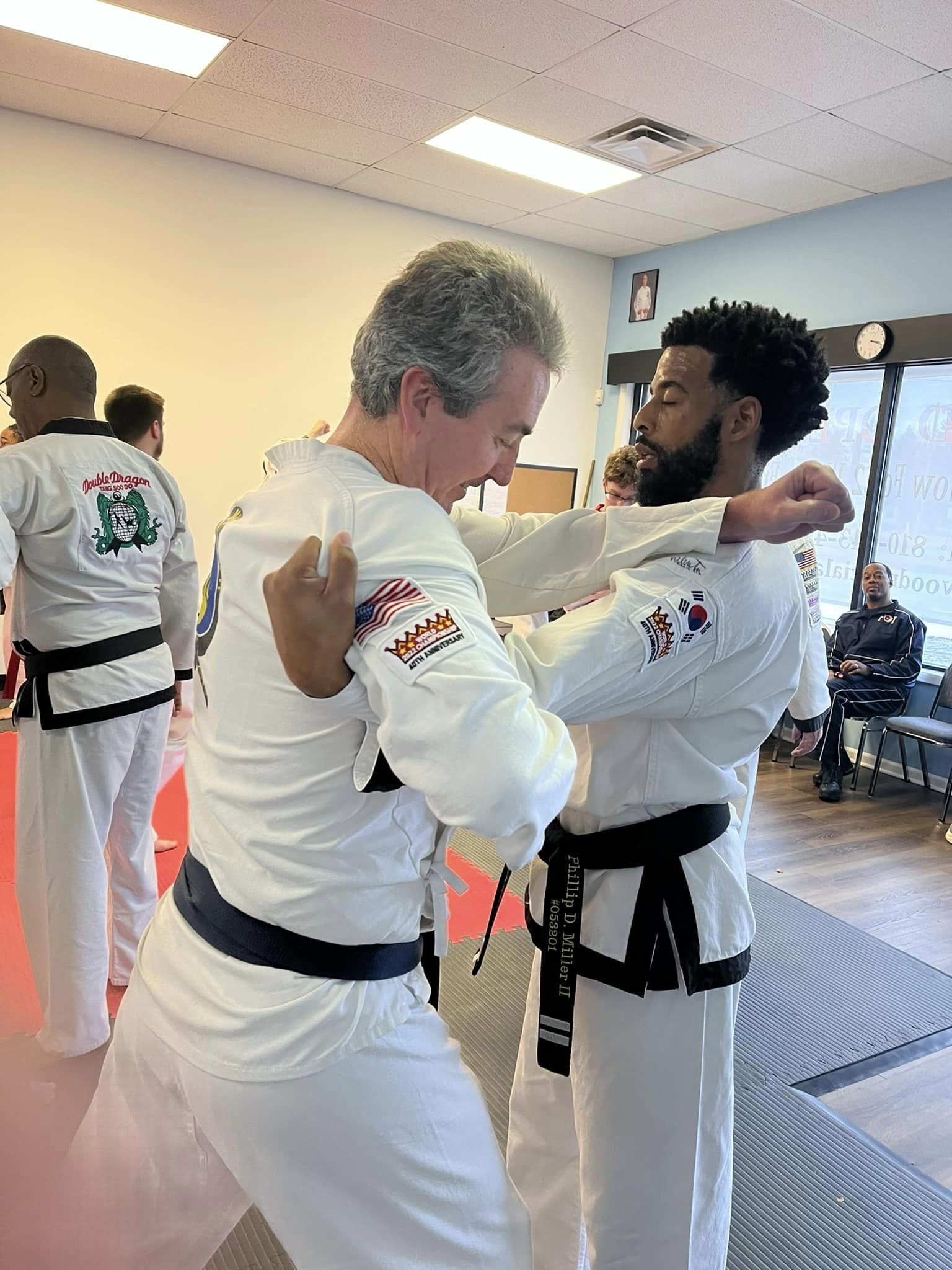 Black belts of Ironwood Martial Arts in the studio