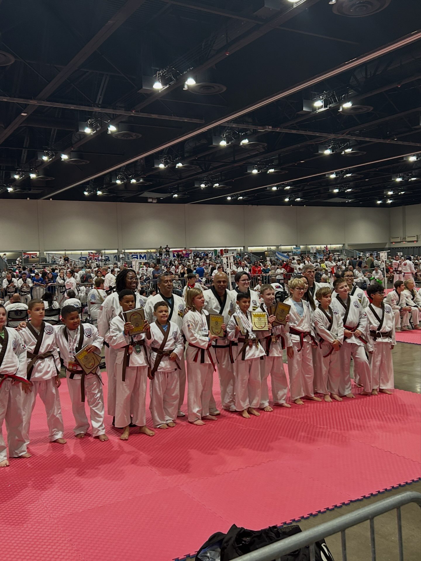 The Ironwood team on the competition floor